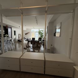 IKEA EVARLI WARDROBE SYSTEM WITH 6 DRAWERS