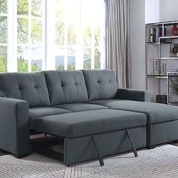 Brand New Grey Sectional Sofa Storage Sectional Sofa
