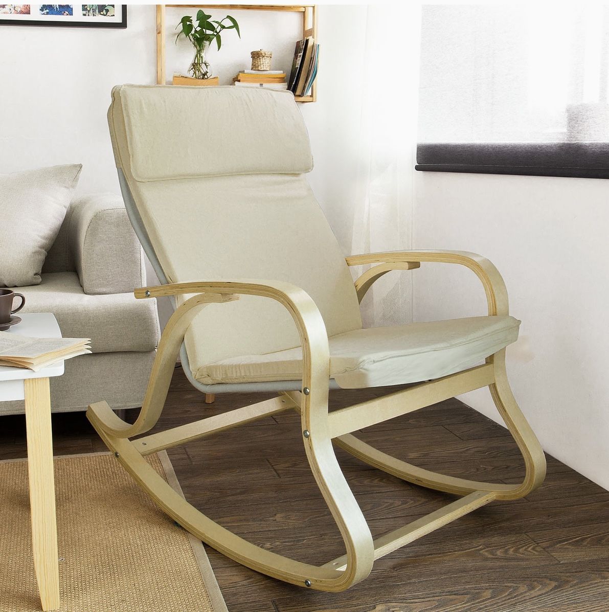 Comfortable Relax Rocking Chair, Lounge Chair Relax Chair with Cushion