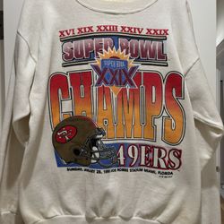 NFL San Francisco 49ers vintage super bowl Crewneck Unisex Sweatshirt X-large 90s vintage 1995 chargers niners Steve young 