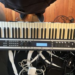 KORG X 50 61 Key Synth With Hard Travel Case And Stand. 
