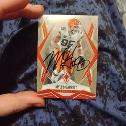 Myles Garrett Signed NFL Autograph Card Cleveland Browns 