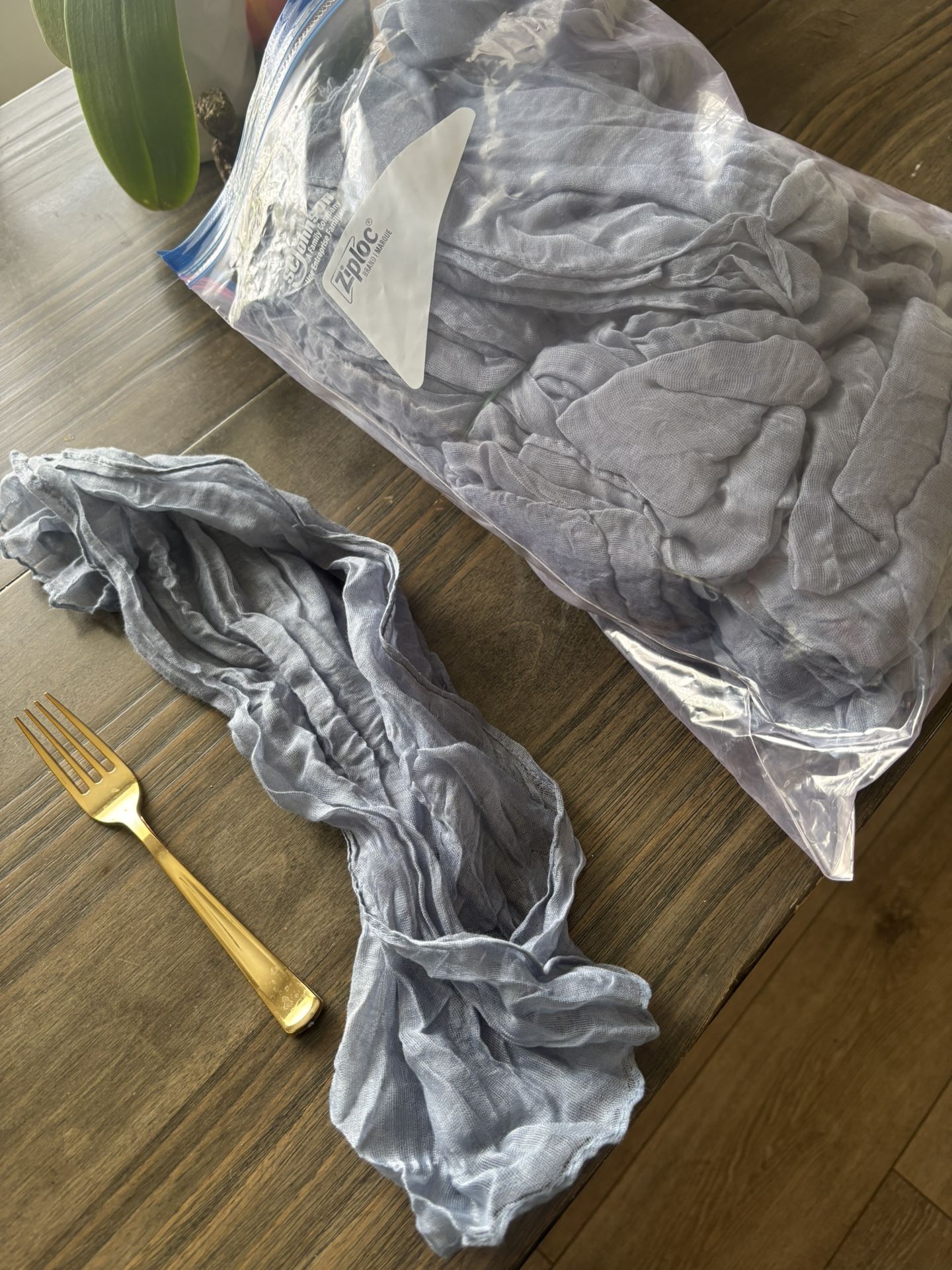 26 Piece Dusty Blue Cheesecloth Napkins