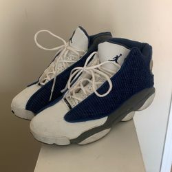 Jordan Air Jordan 13 Retro Flint 2005 Blue White Gray Mesh Sneakers 310004-441