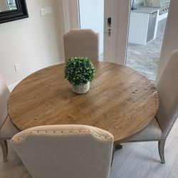 Round Kitchen Table, 54 Inch