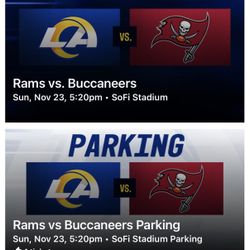 Rams Vs Buccaneers 2 Tickets And Parking $400