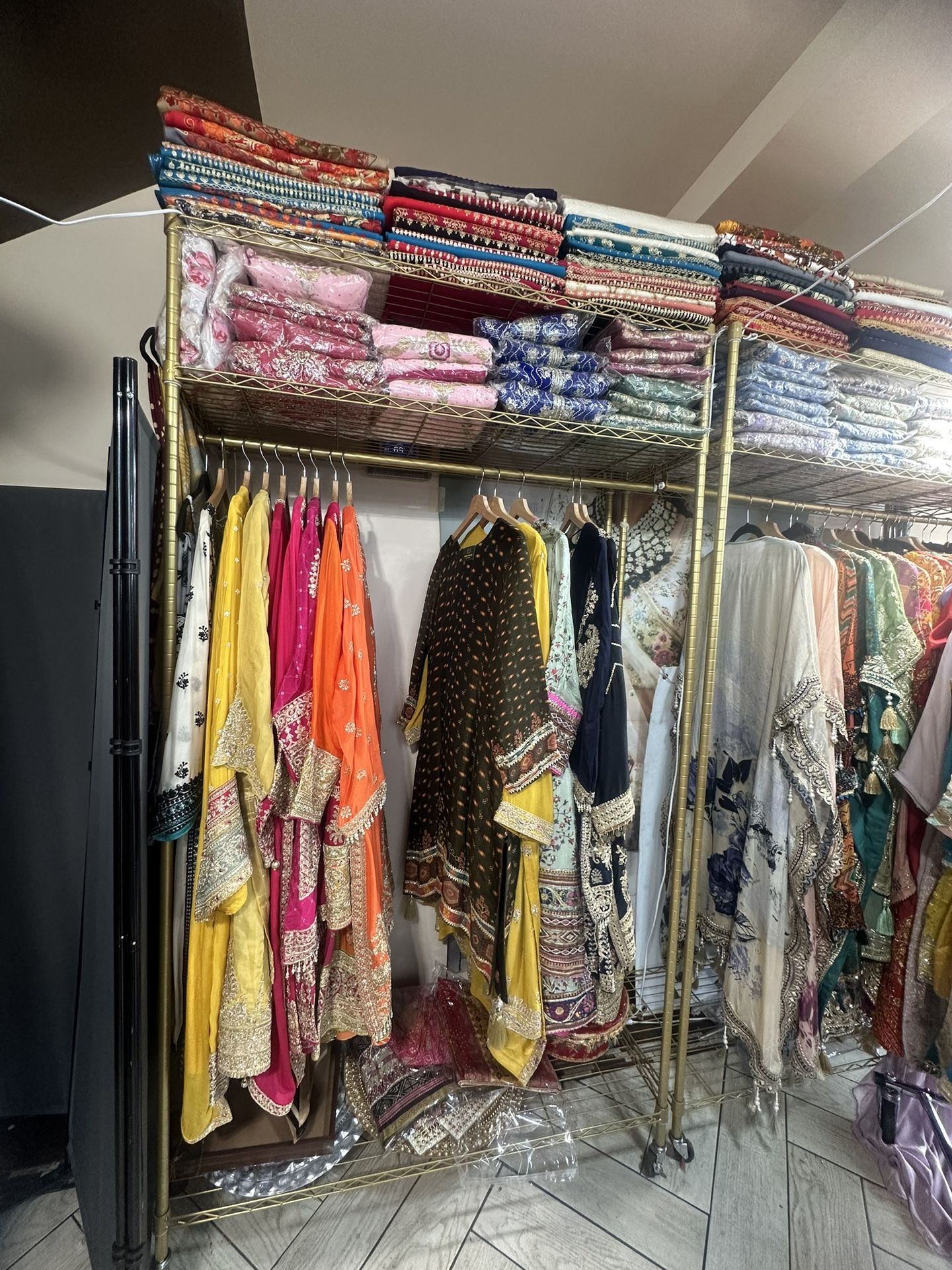 Golden Clothing Rack For Sale