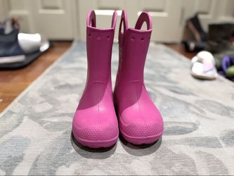Crocs Hot Pink Rain Boots - Kids Size 1