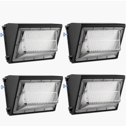 4PACK Dusk to Dawn 150W LED Wall Pack Light Fixture, 19500LM W HPS/HID Equivalent, 5000K Daylight Commerical/Industrial Outdoor Security Light