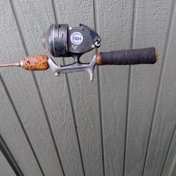 Vintage Steel Fishing Rod And Reel 