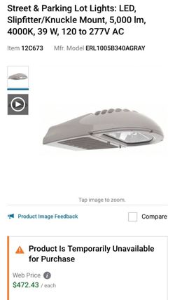 LED Street & Parking Lot Light 5000lm 4000K 39W