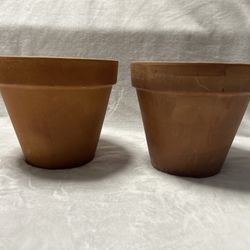 Two 10 in. Clay Standard Pot