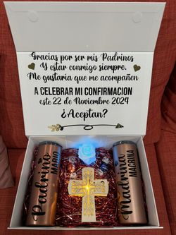 Padrinos Boxes With 2 Skinny Tumblers