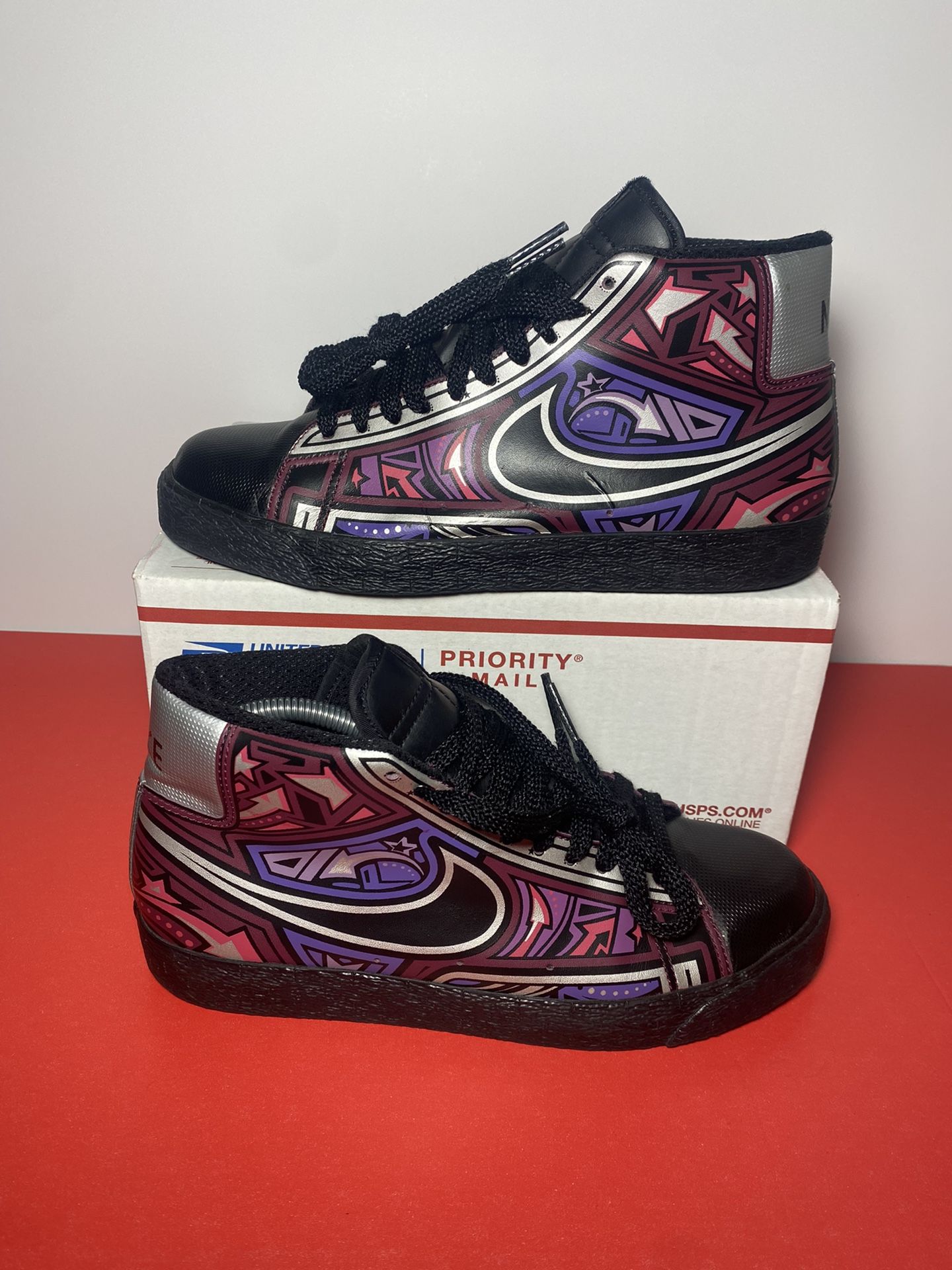 Nike 315877 003 BLAZER HIGH Black/Black Cherry Wd Rd Varsity - Main Image
