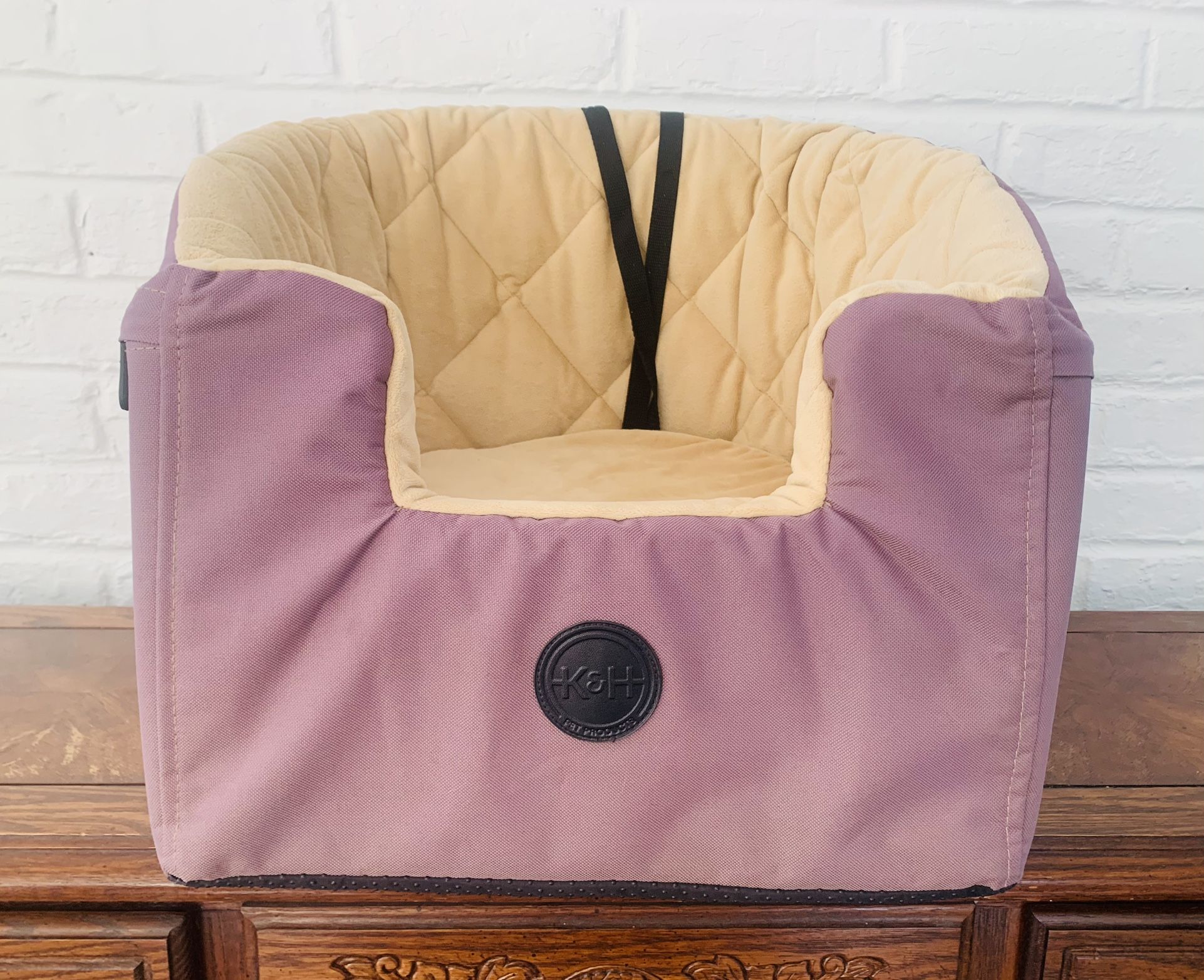 DOG CAR SEAT - WASHABLE Booster with Dog Seat Belt for Car