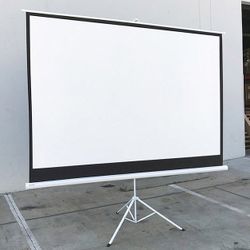 (Brand New) $60 Portable 100 Inch Tripod Stand Projector Screen Home Theater 16:9 Ratio, 87x49” View Area 