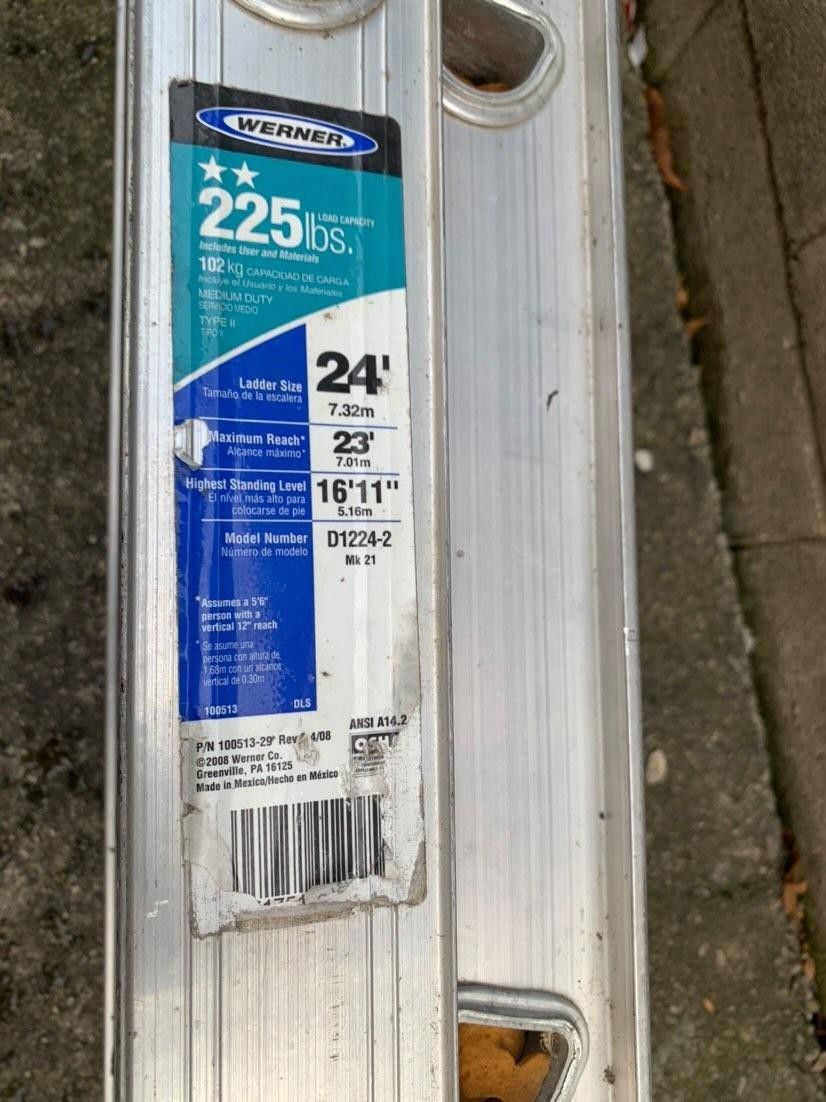 24 Ft Werner Aluminum Ladder
