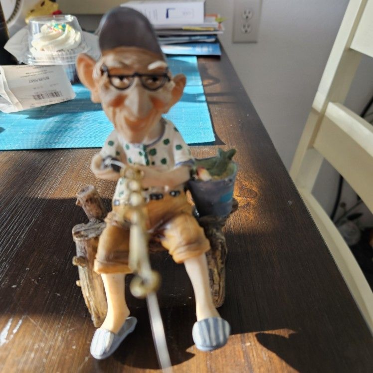 Bobble Head Grandpa Figure
