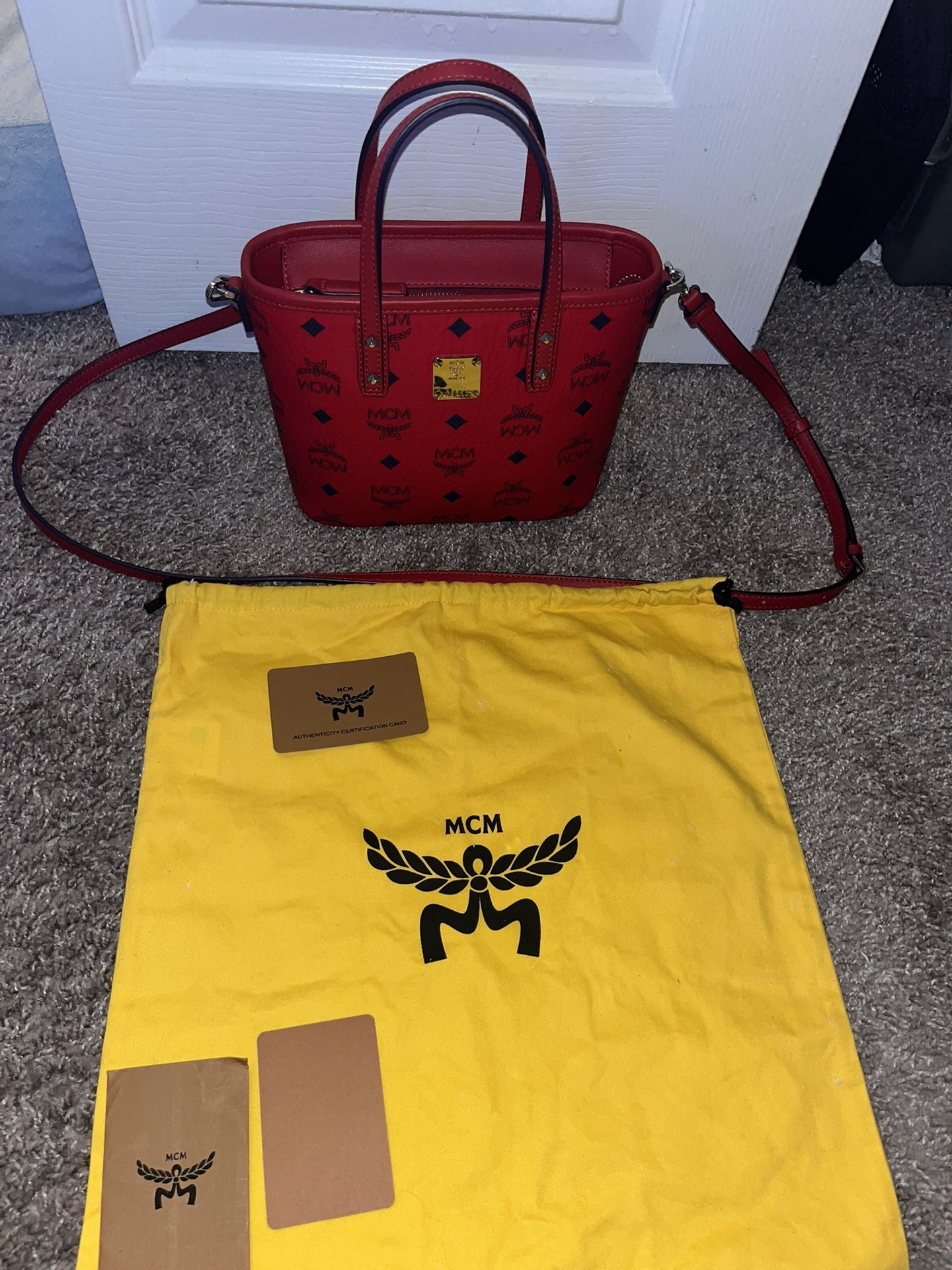 Red Mini Mcm Purse
