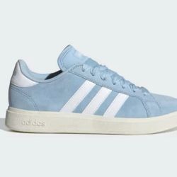 adidas Grand Court Base 00s Blue White Women's Casual Shoes Trainers Footwear