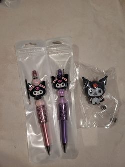 Kuromi pens or  Badge Reel