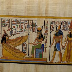 Hand-Painted Ancient Egyptian Papyrus 12”x16”