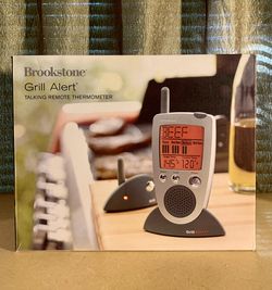 Brookstone Grill Alert TALKING REMOTE THERMOMETER 
