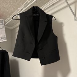 Zara tuxedo vest hotsell