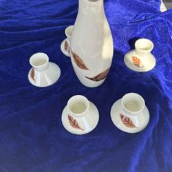 Collection Sake Set of 6 Japanese Antique 