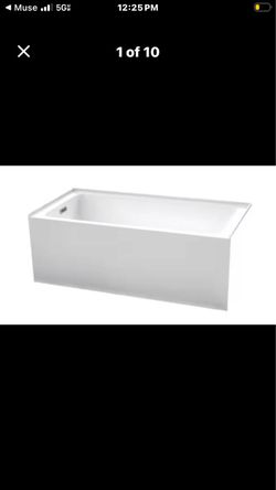 60 in. L x 30 in. W Acrylic Left Hand Drain Bathtub