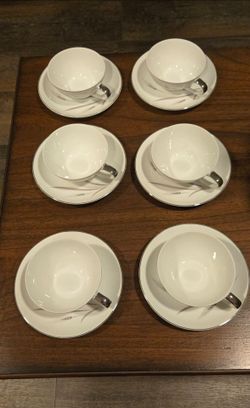 Mikasa Vintage Teacups and Saucers Set of 6