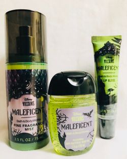 Exclusive Limited Edition! Disney’s Villains BATH & BODY WORKS✨💚🏰🪄🐉MALEFICENT 🐉🪄🏰💚✨3-pc Bold Mini set  ✨This is more than a gift; it’s a colle