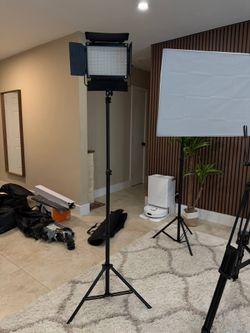 Complete Photo/Video Studio Kit – Lighting, Tripods, Slider & Backdrops