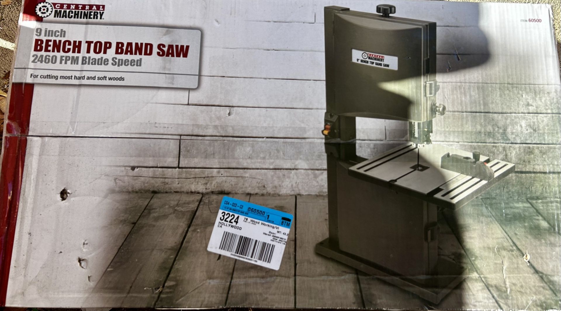 Central Machinery 9” Bench Top Band Saw 2460FPM