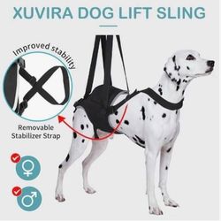 Xuvira Dog Lift Harness XL Black Excellent Mobility Support Post-Surgery Aid  Xuvira Dog Lift Harness XL Black NEW Mobility Support Post-Surgery Aid  