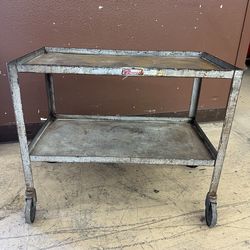 Vintage Colson 2-Shelf Metal Utility Cart