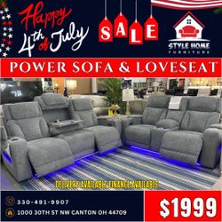 Power Sofa And Love Seat $1,999
