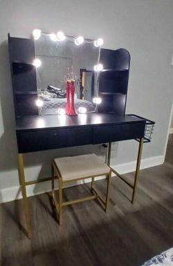 Black Makeup Vanity