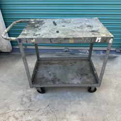 Two Tier Rolling Industrial Garage Cart