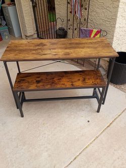 Narrow Table with Bench