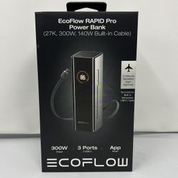 ECOFLOW Rapid Pro Power Bank 27650mAh, 300W, 140W Built-in Cable
