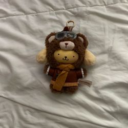 Pompompurin Aviator Plush Keychain