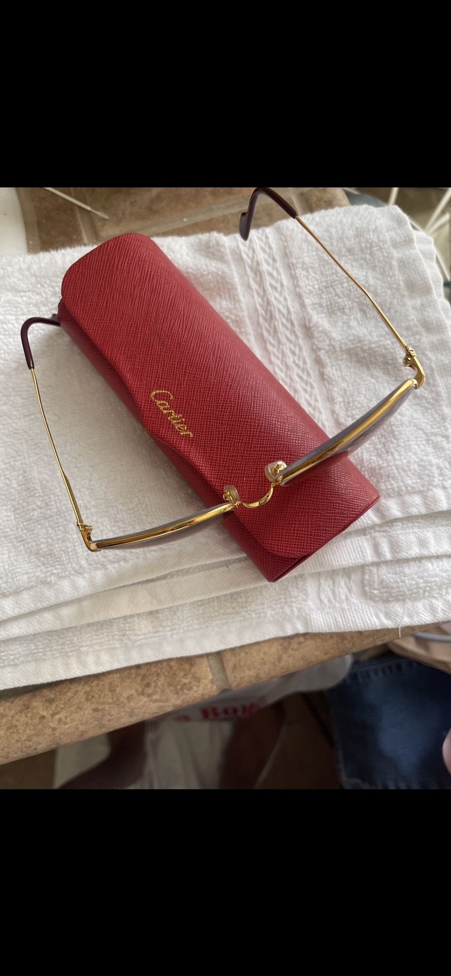 CARTIER EYE GLASSES and Or SUN GLASS 18 K Solid Gold