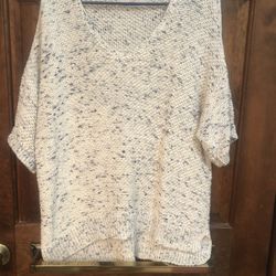 Loft High low Cream Sweater