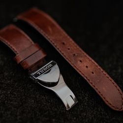 Tudor 20mm Brown Leather Strap