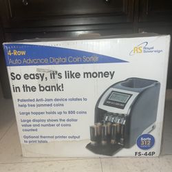 Auto Advance Digital Coin Sorter-4 Row 