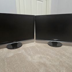 2 - 24" Dell monitors