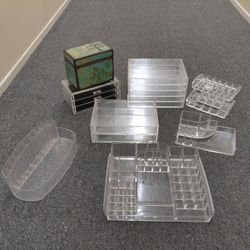 MUJI Clear Makeup Storage Organizers Case Box