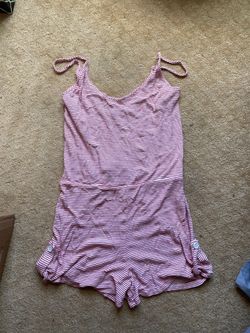 Red and white romper large