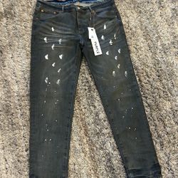 purple jeans